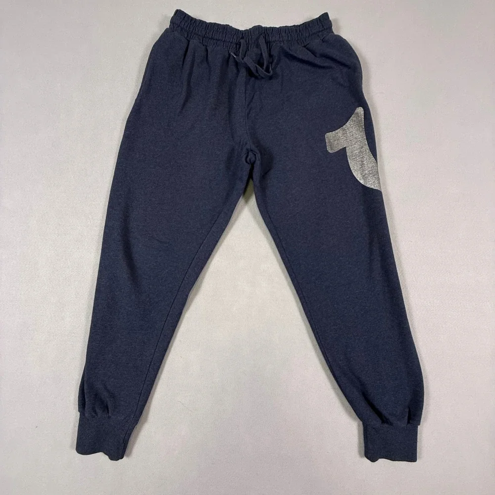 True Religion Mens Navy Blue Silver Horseshoe Logo‎ Jogger Sweatpants RN 134949